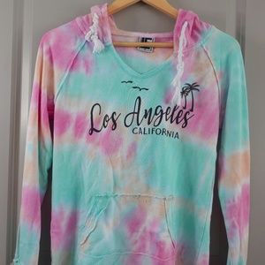 Los Angeles Tie Dye Long Sweater - Rainbow Color